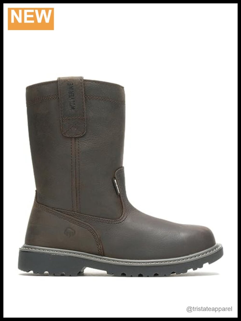Waterproof Full-Grain Leather Work Boot Steel Toe Slip Resistant